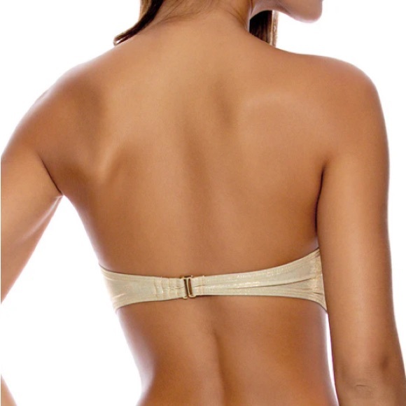 Luli Fama "La Fama" Ruched Underwire Push Up Bandeau - Picture 2 of 4